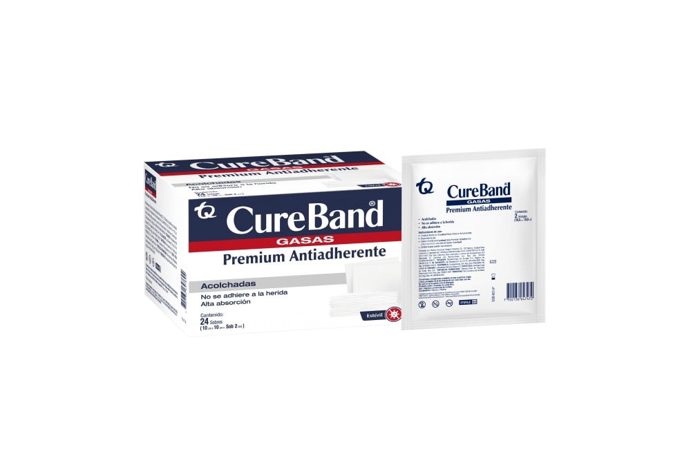 Gasa Antiadherente Cureband Premium 24 Unds