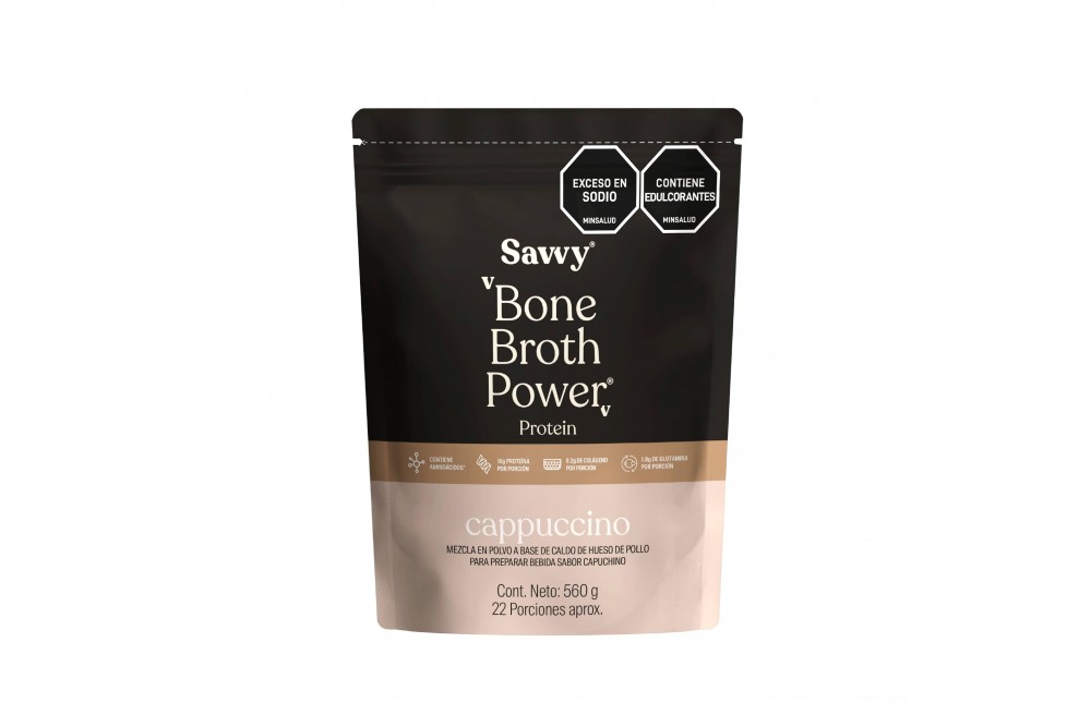 Mezcla A Base De Caldo De Hueso De Pollo Bone Broth Power Sabor Cappuccino 560 G