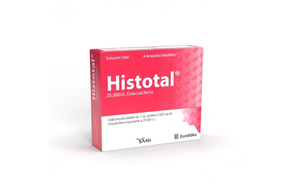 Histotal 25000 Ui Caja Con 4 Ampollas Bebibles Con 1 Ml