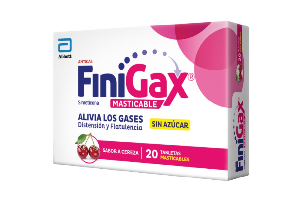 Finigax Masticable Sabor Cereza 20 Tabletas