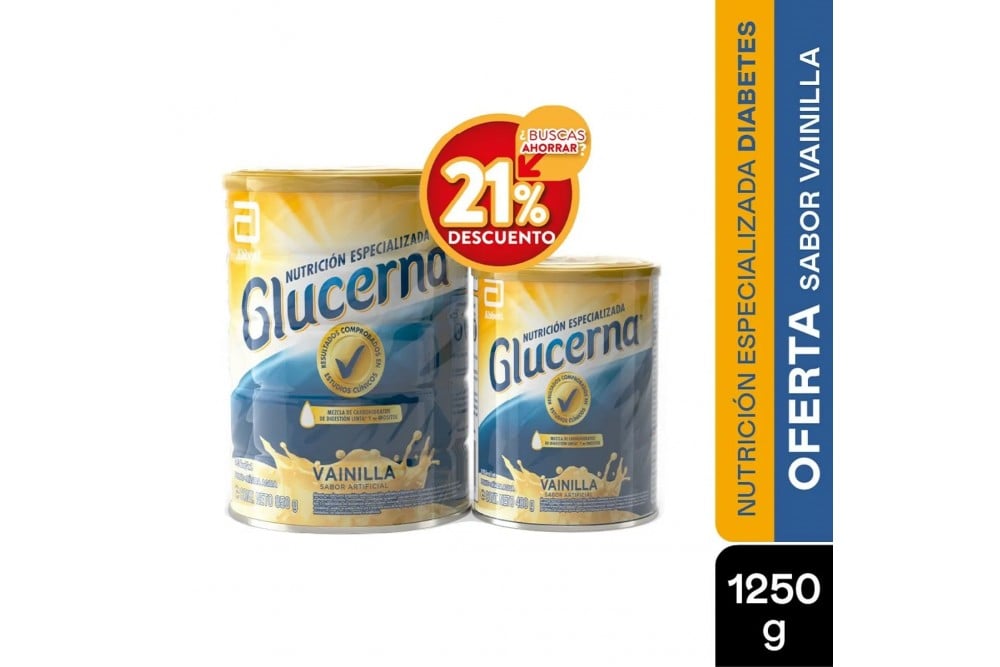 Oferta Glucerna Sabor Vainilla 850G + 400G