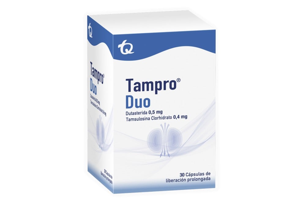 Tampro Duo Dutasterida 0,5 Mg Tamsulosina Clorhidrato 0,4 Mg 30 Cápsulas De Liberación Prolongada