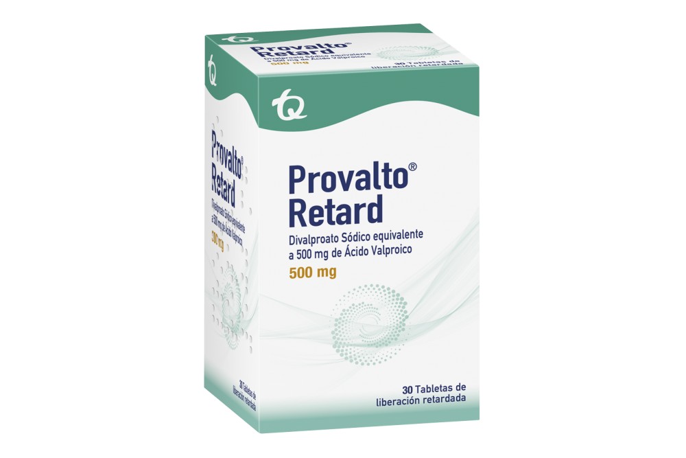 Provalto Retard Divalproato Sódico equivalente a 500 Mg De Ácido Valproico 30 Tabletas De Libración Retardada