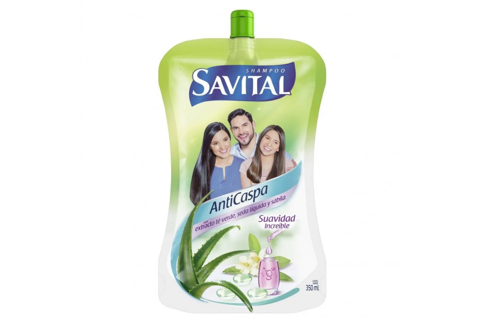 Shampoo Savital Anticaspa Suavidad Increíble 350 Ml