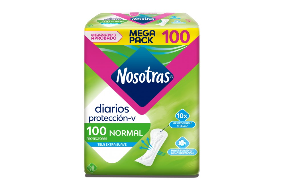 Protectores Diarios Nosotras Protección V Normal 100 Protectores
