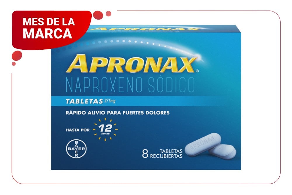 Apronax Rápido Alivio 8 Tabletas Recubiertas