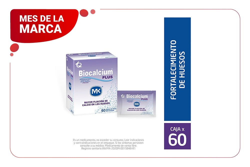Biocalcium Plus Caja Con 60 Sobres