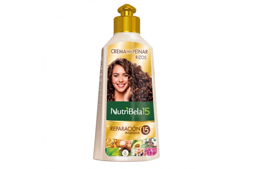 Crema Para Peinar Nutribela Rizos Reparación Intensiva 300 Ml