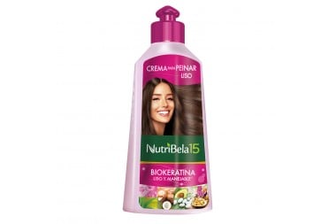 Crema Para Peinar Nutribela Biokeratina Liso Y Manejable 300 Ml
