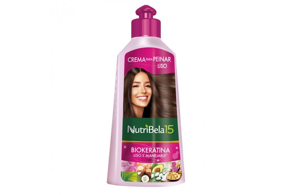 Crema Para Peinar Nutribela Biokeratina Liso Y Manejable 300 Ml