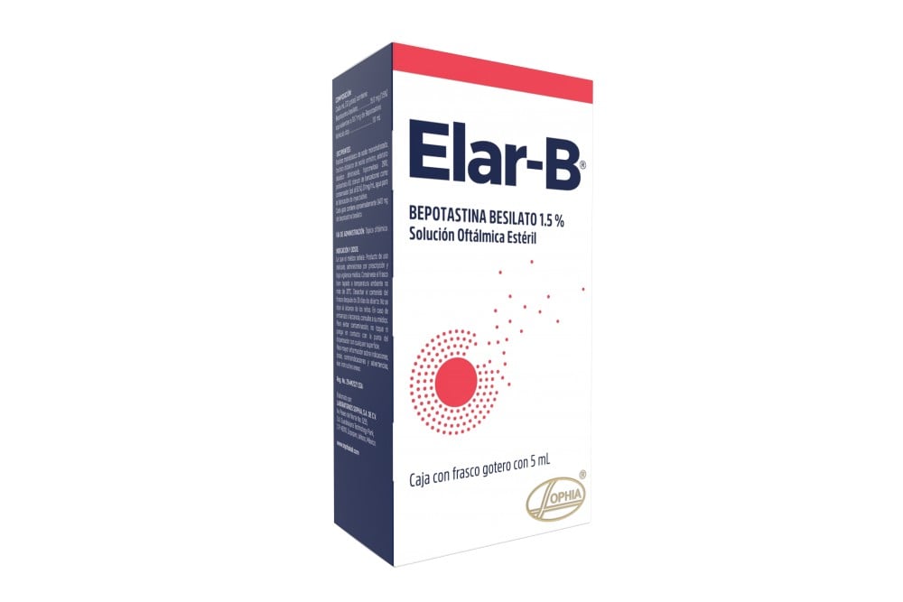 Solución Oftálmica Elar-B Bepotastina Besilato 1,5% 5 Ml