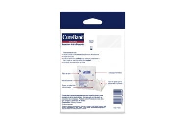 Gasa Antiadherente Cureband Acolchadas 24 Unds