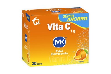 Vita C Mk Efervescente Sabor Naranja 20 Sobres