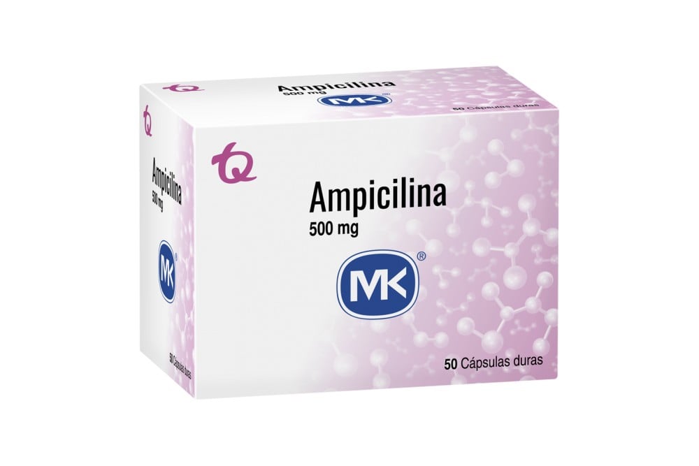 Ampicilina Mk 500 Mg 50 Cápsulas Duras