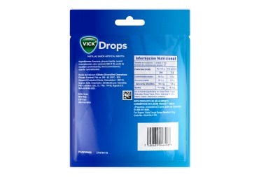 Pastillas Vick Drops Sabor Mentol 20 Pastillas