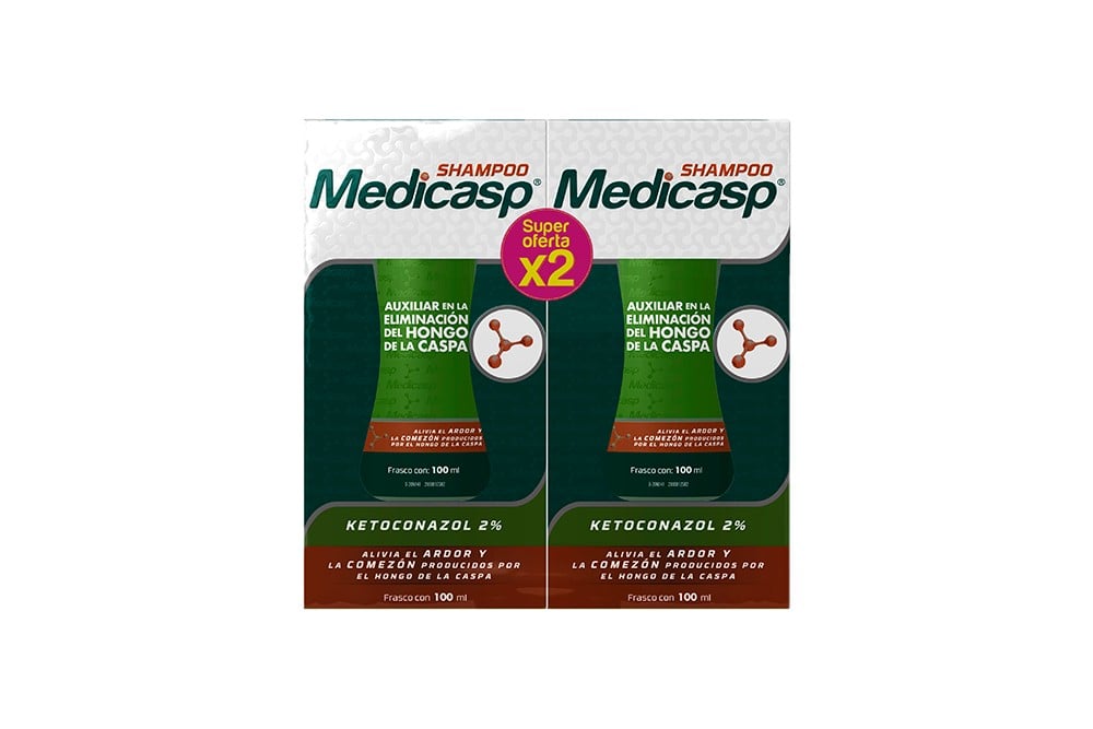 Shampoo Medicasp Ketoconazol 2% Anticaspa 2 Unds