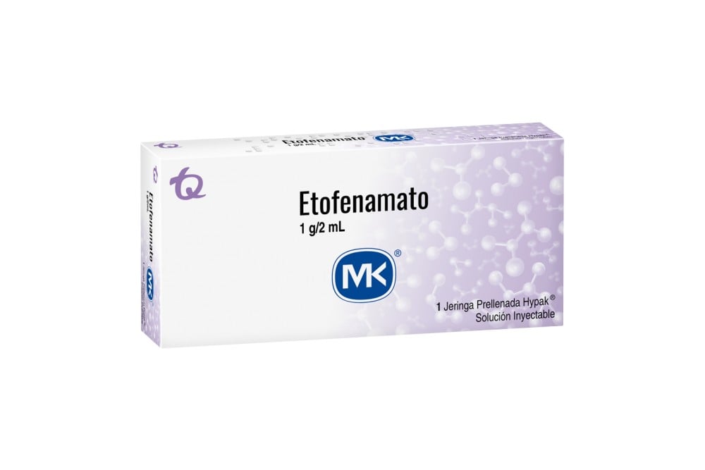 Etofenamato Inyectable 1 G/ 2 Ml Caja Con 1 Jeringa Prellenada