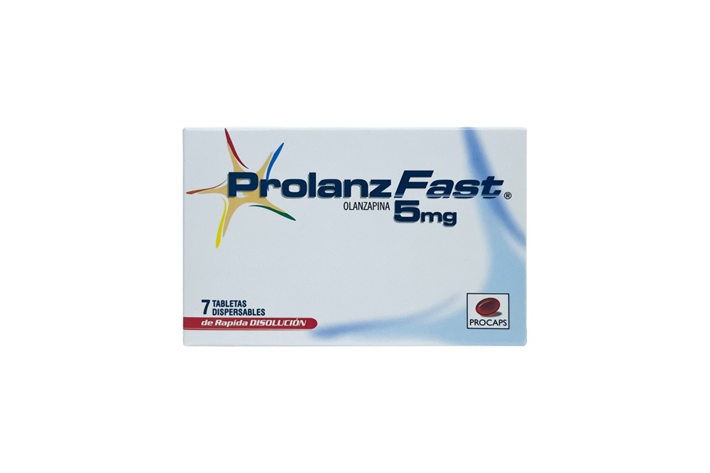 Olanzapina Prolanz Fast 5 Mg 7 Tabletas Dispensables