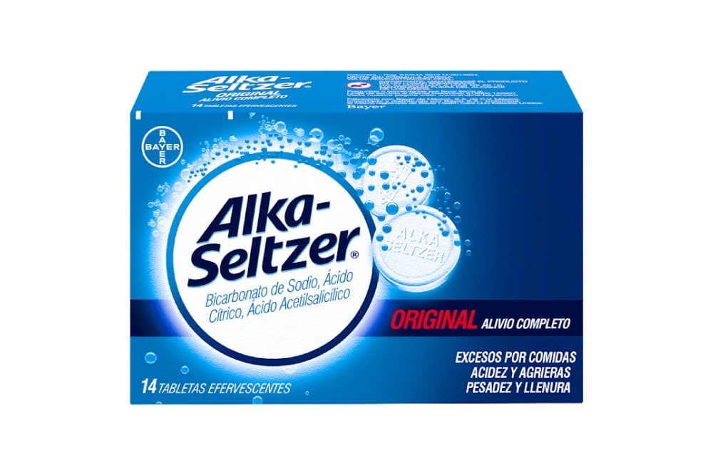 Alka-Seltzer Original Alivio Completa 14 Tabletas Efervescentes