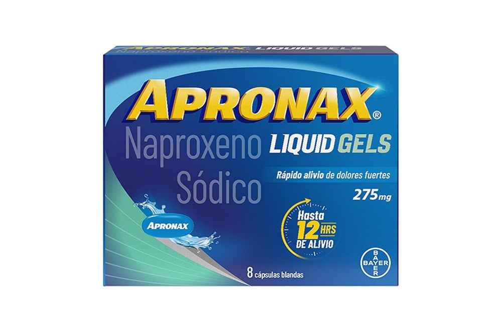 Apronax 275 Mg Rápido Alivio 8 Cápsulas Blandas