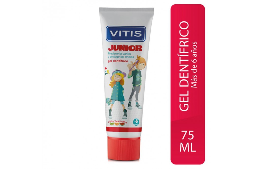 Crema Dental Vitis Junior Tubo Con 75 Ml