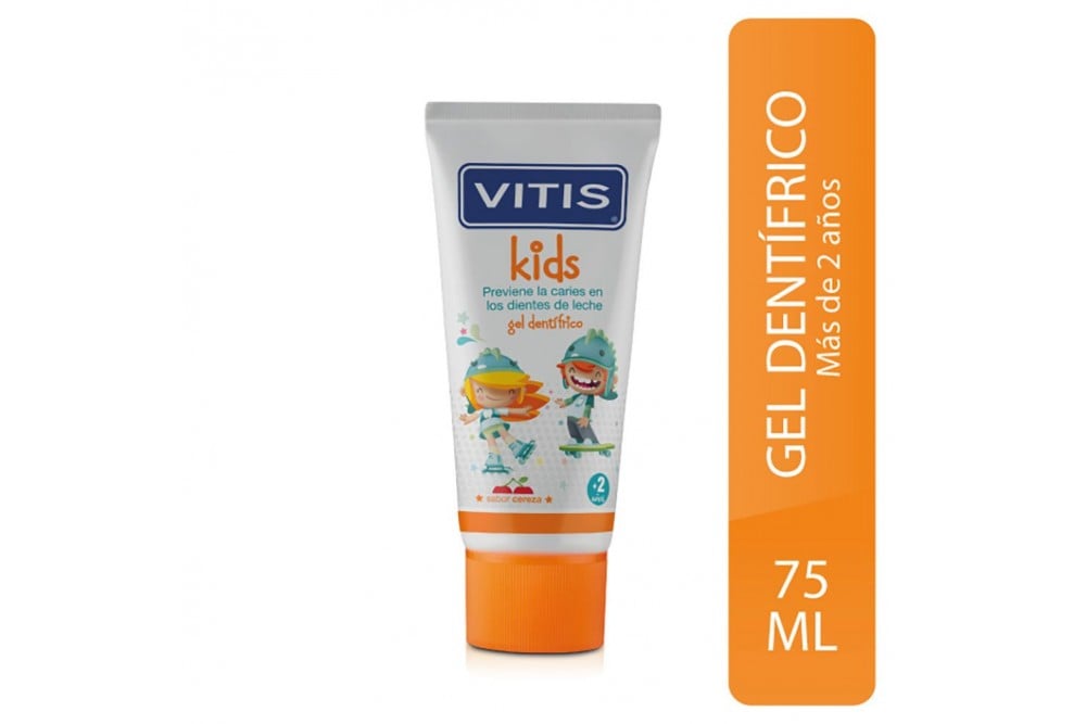 Gel Dentífrico Vitis Kids Tubo Con 50 Ml