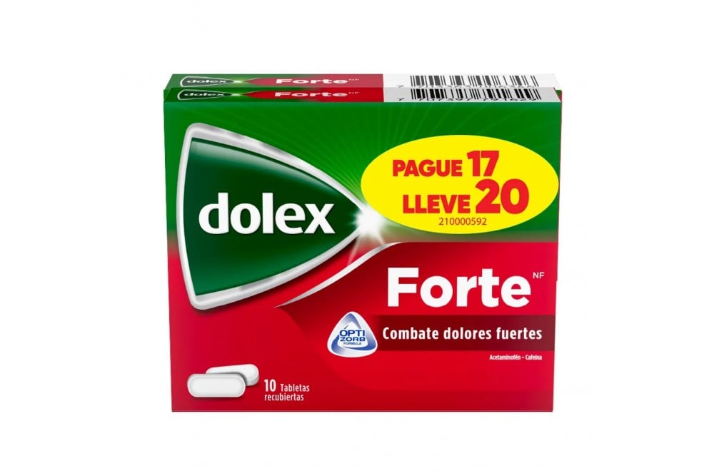 Oferta Dolex Forte 500Mg 65Mg Pague 17 Lleve 20 Tabletas Recubiertas