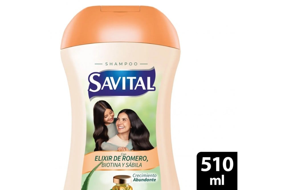 Shampoo Savital Crecimiento Abundante Con Elixir Romero 510 Ml