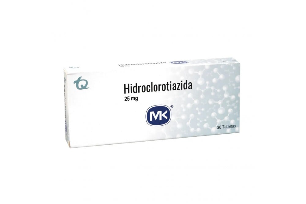 Hidroclorotiazida Mk 25mg 30 Tabletas