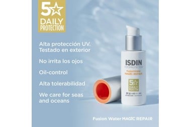 Fotoprotector Isdin Fusion Water Spf 50 Reparador 50 Ml