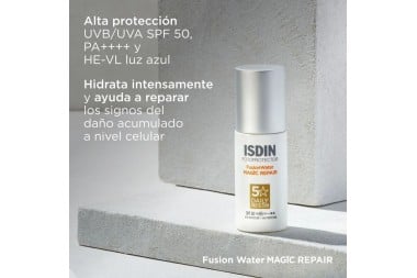 Fotoprotector Isdin Fusion Water Spf 50 Reparador 50 Ml
