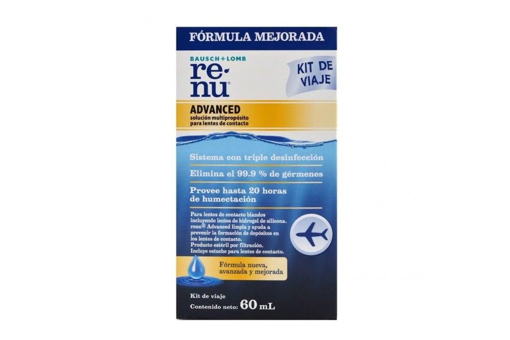 Kit Viajero Solución Multipropósito Renu Advanced Para Lentes 60 Ml