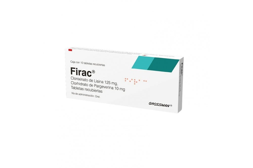 Firac 125 Mg 10 Mg 10 Tabletas Recubiertas