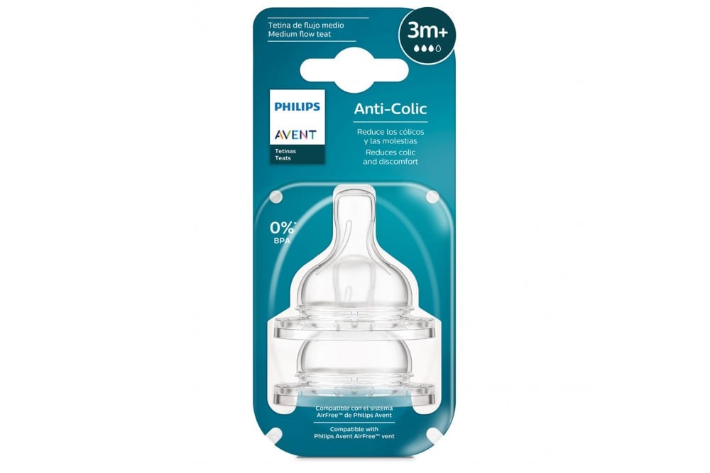 Tetinas Avent Flujo Medio Anti Cólico Und