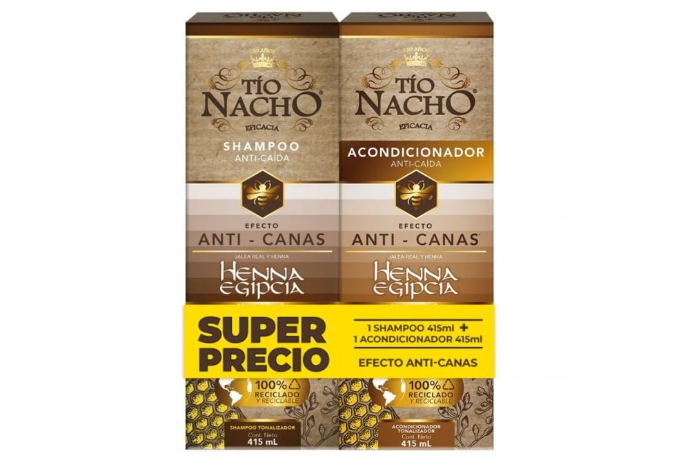 Oferta Shampoo Y Acondicionador Tio Nacho Anti Canas 450 Ml C/U
