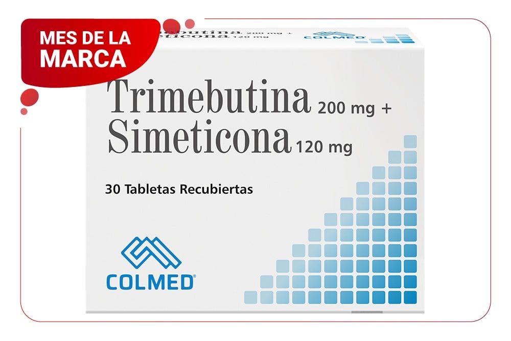 Trimebutina 200 Mg + Simeticona 120 Mg Caja Con 30 Tabletas