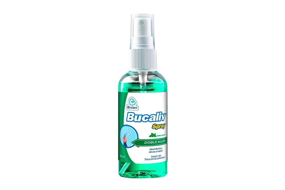 Bucaliv Doble Acción Sabor Menta En Spray 120 Ml