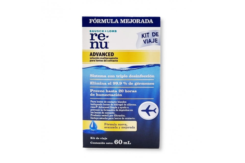 Kit Viajero Solución Multipropósito Renu Advanced Para Lentes 60 Ml