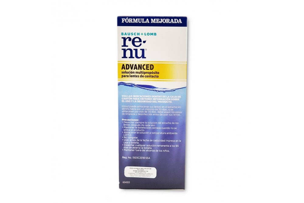 Solución Multipropósito Renu Advanced Para Lentes de Contacto 355 Ml