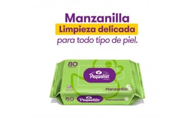 Pañitos Húmedos Pequeñín Manzanilla 80 Unds