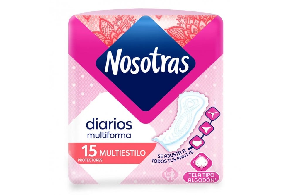 Protectores Nosotras Diarios Multiestilo 15 Unds