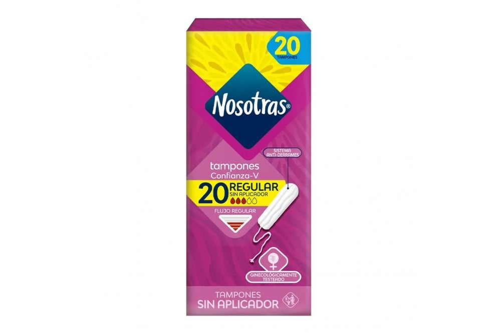 Tampones Nosotras Regular Sin aplicador 20 Unds