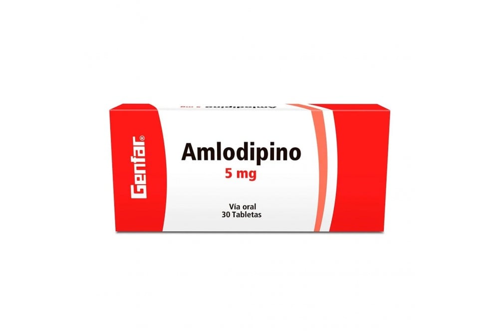 Amlodipino 5 Mg Genfar 30 Tabletas
