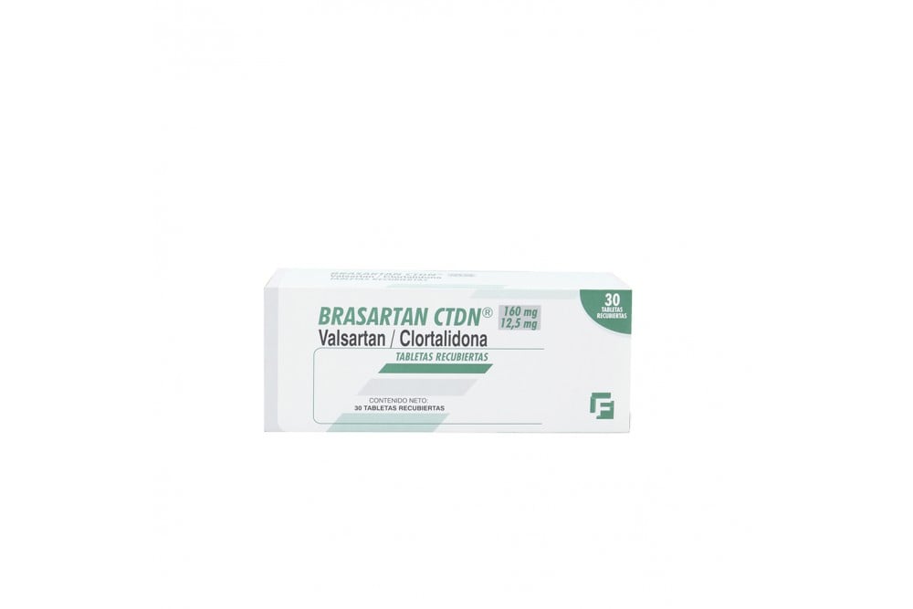 Brasartan Ctdn 160/12.5 Mg 30 Tabletas Recubiertas