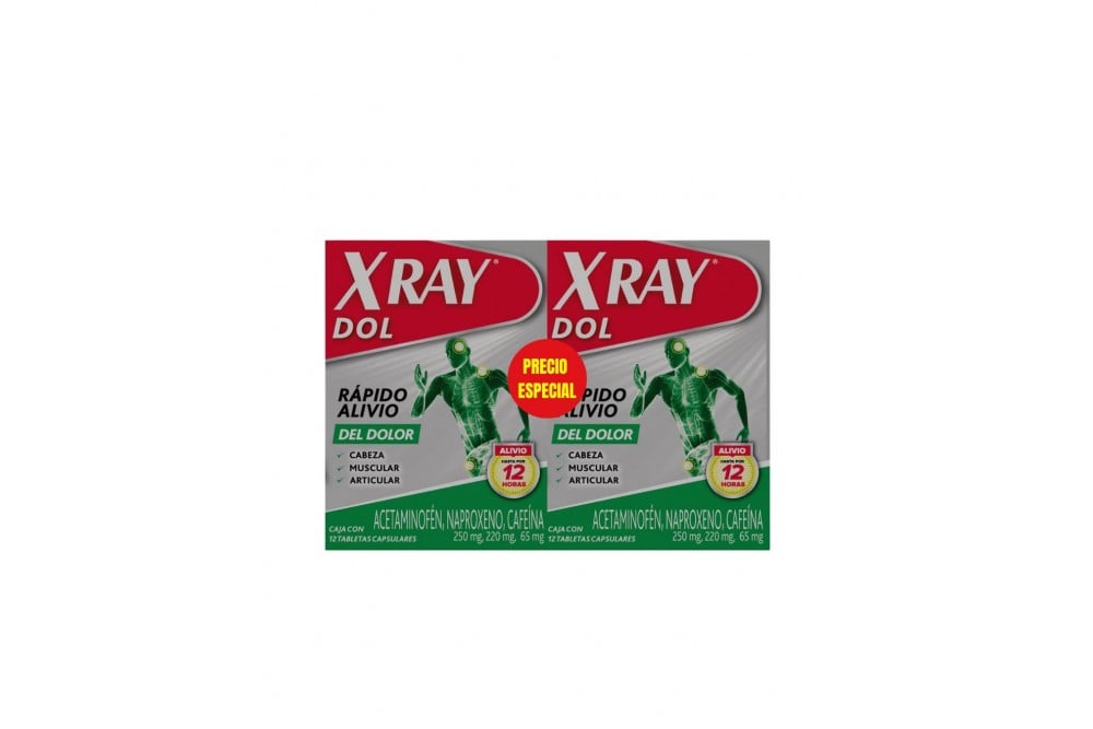 Oferta X Ray Dol Rápido Alivio 2 Cajas Con 24 Tabletas Capsulares C/U