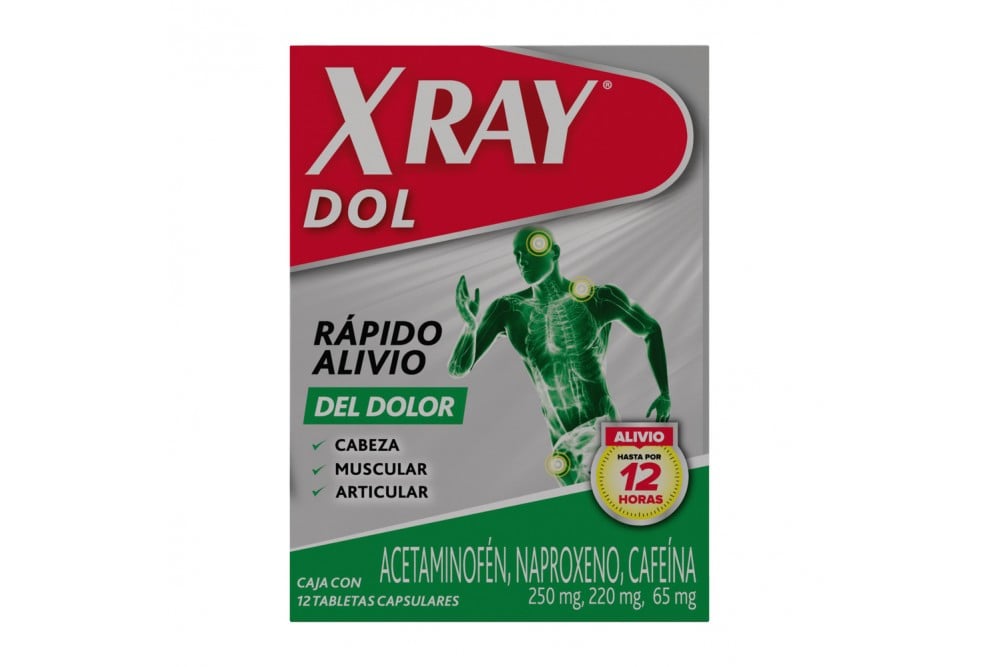 X Ray Dol Rápido Alivio 12 Tabletas Capsulares