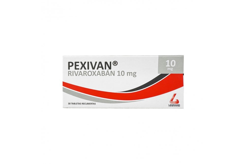 Pexivan Rivaroxabán 10 Mg 30 Tabletas Recubiertas