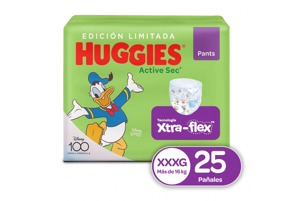 Pañales Huggies Active Sec Pants XXXG 25 Unds