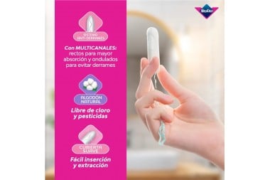 Oferta Tampones Nosotras Regular Con Aplicador 8 Unds + Protectores Diarios Largos 20 Unds