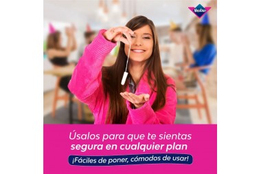 Oferta Tampones Nosotras Regular Con Aplicador 8 Unds + Protectores Diarios Largos 20 Unds